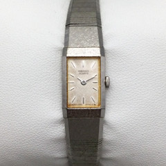 Vintage Seiko Watch Women 2E20-5029 12mm Silver Tone New Battery 6″