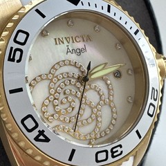Invicta Angel MOP Dial White Rubber Ladies Watch 0488