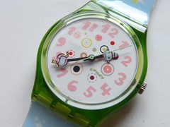 Swatch 1999 Regular Model Full House GG176, Unused Battery Replaced Mint