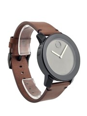 Movado Bold 3600442 Men’s Swiss Brown Leather Strap Watch – Retail Price $395
