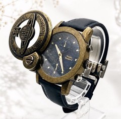 Vivienne Westwood CAGE Orb Chronograph brass-colore Watch Y2K Archive Japan Used