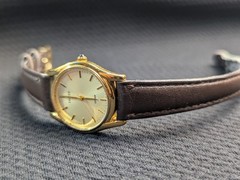 Ladies Vintage Citizen Exceed Gold Tone Watch 3330-C80410 Cabochon Crown JDM