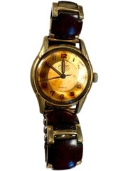 Vintage Westbury Fludo Incabloc 17 Jewels Swiss Wristwatch Gold Tone Runs