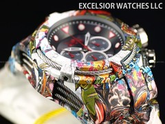 New Invicta 53mm BOLT ZEUS Chronograph Hydroplated Steel Black Dial SS Watch