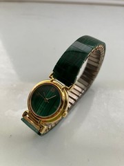 Condition with Box ECLAT Jewelry Watch Natural Stone Style Malachite Color Accor