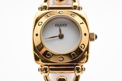 [Vintage]Gucci 6300L White Dial Gold Quartz Women’s Japan 18