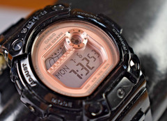 CASIO BLX100-1E (3265) Women’s Rose/Black Tide Graph Watch NEW BATTERY!