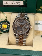 Rolex Datejust 36 126231 Slate Roman Diamond Dial Everose Steel Box Papers 2021