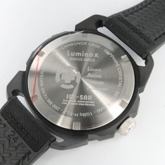 LUMINOX XL.1051 Military Black Red Dial Rubber Fabric Band Men’s Watch Boxed
