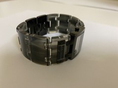 Ladies Armani Exchange bicolor black and clear Plastic Bracelet Watch AX3111