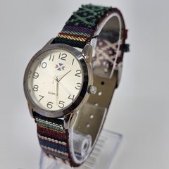 Canyon Sky Women Watch 32MM Gray Dial Multicolor Faux Leather Bands New Battery
