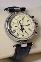 Men’s Stauer Automatic Day/Date/12 – 24 Hour/Day/Night Indicator Gold Tone Watch
