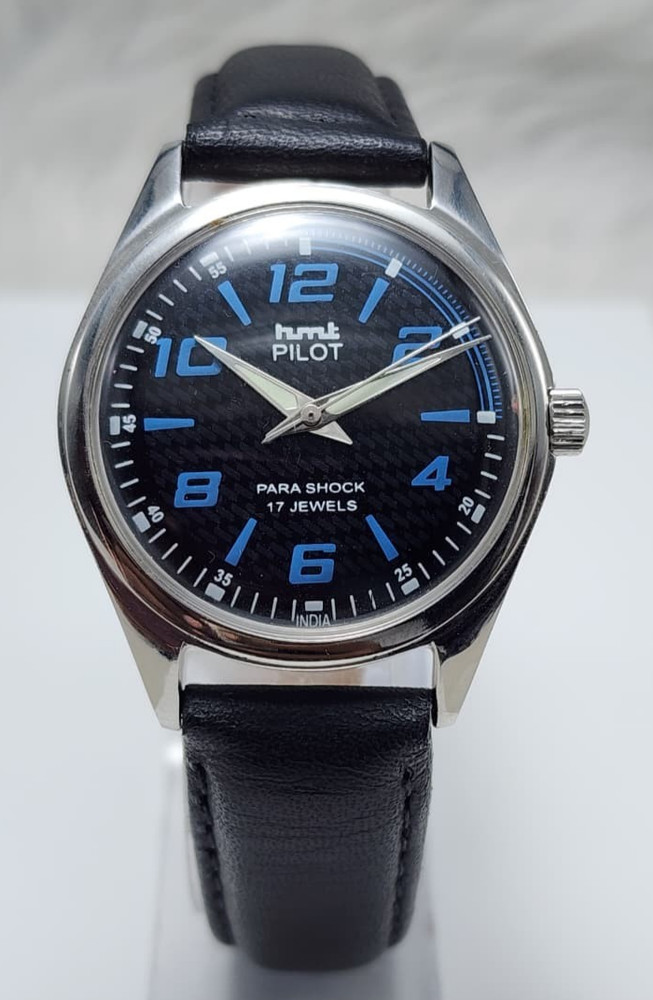 HMT Pilot Black Dial Para Shock 17 Jewels Hand winding For Men’s Wrist Watch
