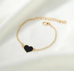 Rhinestone Decor Quartz Watch. Leather Strap, Zinc Alloy Round Dial & ♡ Bracelet