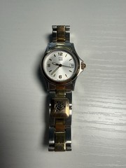 ESQ by Movado Swiss Quartz Women’s Watch E1487 Two Tone Date White Dial WORKING