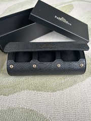 Unique Luxury 3 Watch Roll Snake Skin Design Luxury Wrist Watches Case Storage