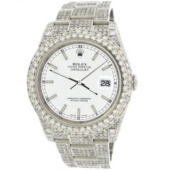 Rolex Datejust 36mm Pave Diamond Watch/16.9CT Bezel/case/Bracelet/White Dial