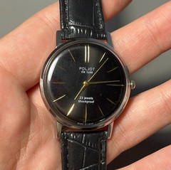 Wristwatch Poljot DE Luxe Ultra Slim 1 MChZ Mechanical Vintage Soviet