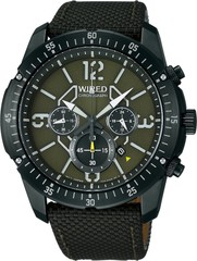 Seiko Watch WIRED RIGID Chronograph Quartz Curved Hard Wreck Watch AGAV083