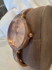 Stührling Original Ladies Fashion Watch Rose Gold Crystal Studded Beautiful!