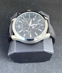 Philip Watch Blaze Men’s Chronograph Black Dial Swiss Quartz Leather