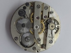Vintage Trib Pocket Watch Movement Cylinder Sub Second Military Hands For Parts