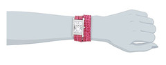 Juicy Couture 1901043 Pink Royal Double Wrap Leather Strap Watch F1298