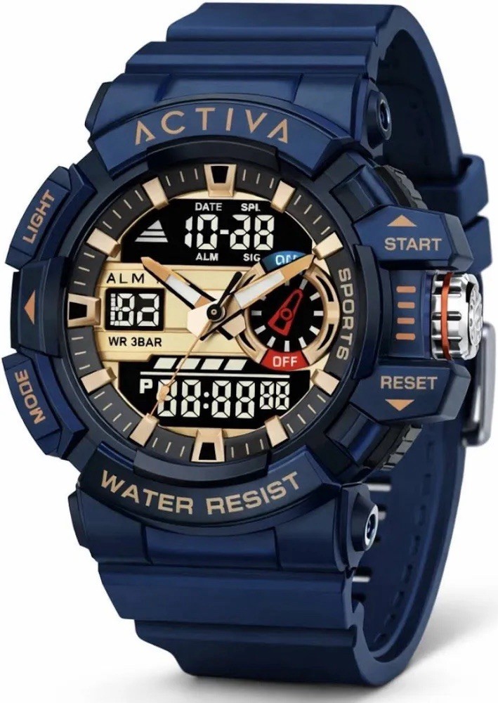 Activa Vord X Invicta Digital Men’s Watch 49mm ACW8043-003 Blue NIB