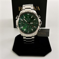 Bulova Classic Green Marine Star Stainless Steel 96B396 Watch (43MM)