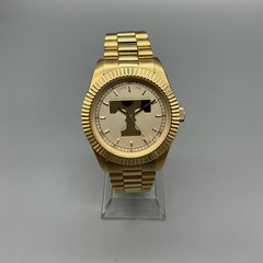 Game Time Owner Series Mens Watch 39mm Champagne Dial Gold Tone New Battery 8″