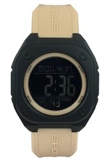 George Men’s Round Dial Digital Sport Wristwatch With Brown Plastic Strap Watch