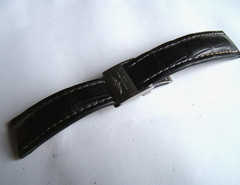GENUINE BREITLING 24MM BLACK CROCODILE STRAP BAND 24/20 W DEPLOYMENT CLASP