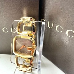 GUCCI 125.5 G Series Women’s Quartz Watch Gold Brown Dial
