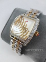 NEW Michele Urban Mini Matinee Two Tone Gold Silver Watch MW02A01C5107 Rare NIB