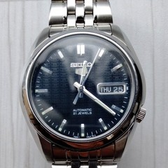 SEIKO 5 Automatic 7S26 01V0 Transparent Back 5 Logo Monogram (Patterned) Dial