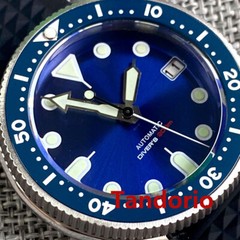 20ATM Diver Tandorio 37mm Sapphire Glass Ceramic Bezel Lume Japan NH35 Men Watch