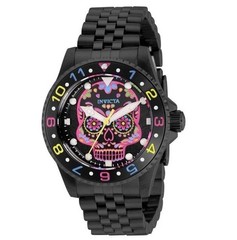 36859- Invicta Pro Diver Dia De Los Muertos Mens 40mm Black NEW IN BOX MSRP $300