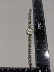 Kim Rogers Silver Tone Dial Round Case 22.5 mm Two Tone Bracelet Band Watch