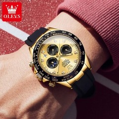 OLEVS Watch Chronograph Calendar Moon Phase Luminous Sports Man’s Wristwatches