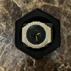 Custom Moissanite G-Shock Watch Iced Out VVS D Color GRA Certified
