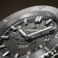 VENEZIANICO NEREIDE DAMASCO 4521565 SW200 Damascus Steel Dial Men’s Diver Watch