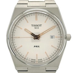 Used TISSOT watch men’s PRX T137.410.11.031.00 silver quartz 2A*******