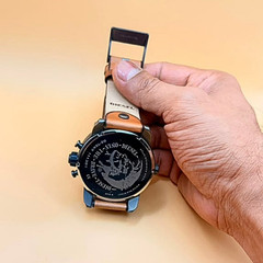 DIESEL DZ7269 Men’s Watch Stainless Steel Leather Band NIB – Extra Strap (Free)