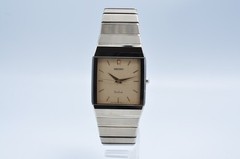 Seiko Dolce 9531-5060 Tungsten Carbide Quartz Tank Men’s Watch Auth w/Box w-1054