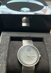 Movado Edge Swiss Made Steel Sapphire Crystal MO021146168 Fresh Battery With Box
