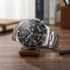 Stylish Men’s Business Watch – Waterproof with Luminous Hands and Dual Calendar