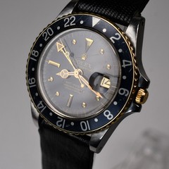 Rolex GMT Master 1979 1675 Black Nipple 14k Steel Cal 1575 40mm Bracelet + Strap