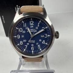 TIMEX EXPEDITION INDIGLO TW4B01800 WR 50M BLUE/BROWN MILITARY FIELD MEN’S WATCH