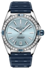2026 Breitling Diamond Super Chronomat Ice Blue Ladies Watch A17356531C1S1