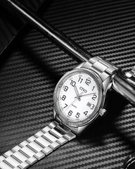 Stylish Silver Analog Watch for Men – Stainless Steel Dress Wrist Watch with Dat